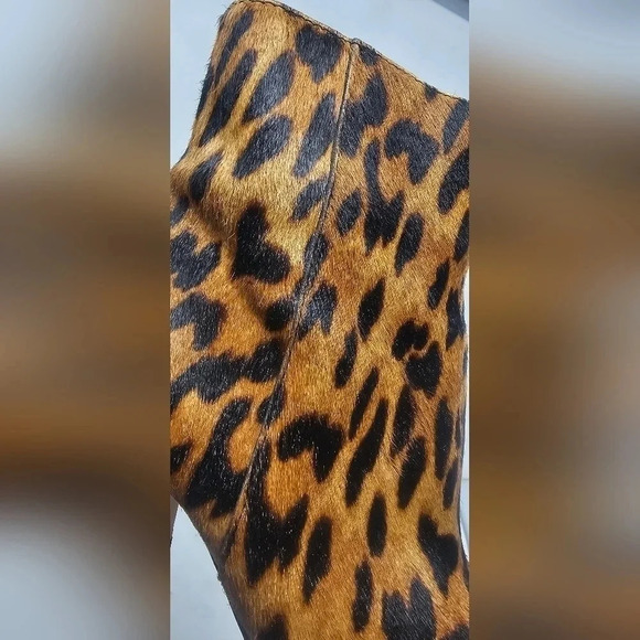 Sam Edelman Hilty Pointed Toe Leopard Calf Hair Ankle Bootie Boots Size 5 EUC - Picture 5 of 15